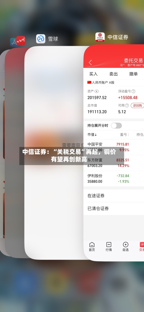 中信证券：“关税交易”再起，铜价有望再创新高