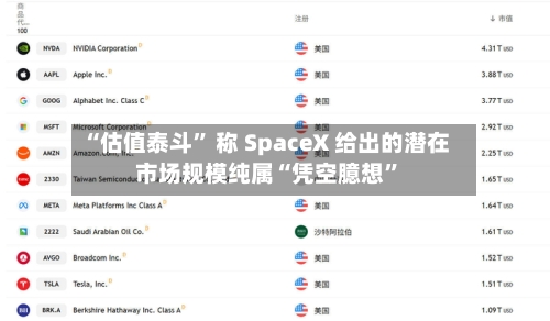 “估值泰斗” 称 SpaceX 给出的潜在市场规模纯属“凭空臆想”-第2张图片