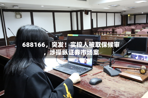 688166，突发！实控人被取保候审	，涉操纵证券市场案-第2张图片